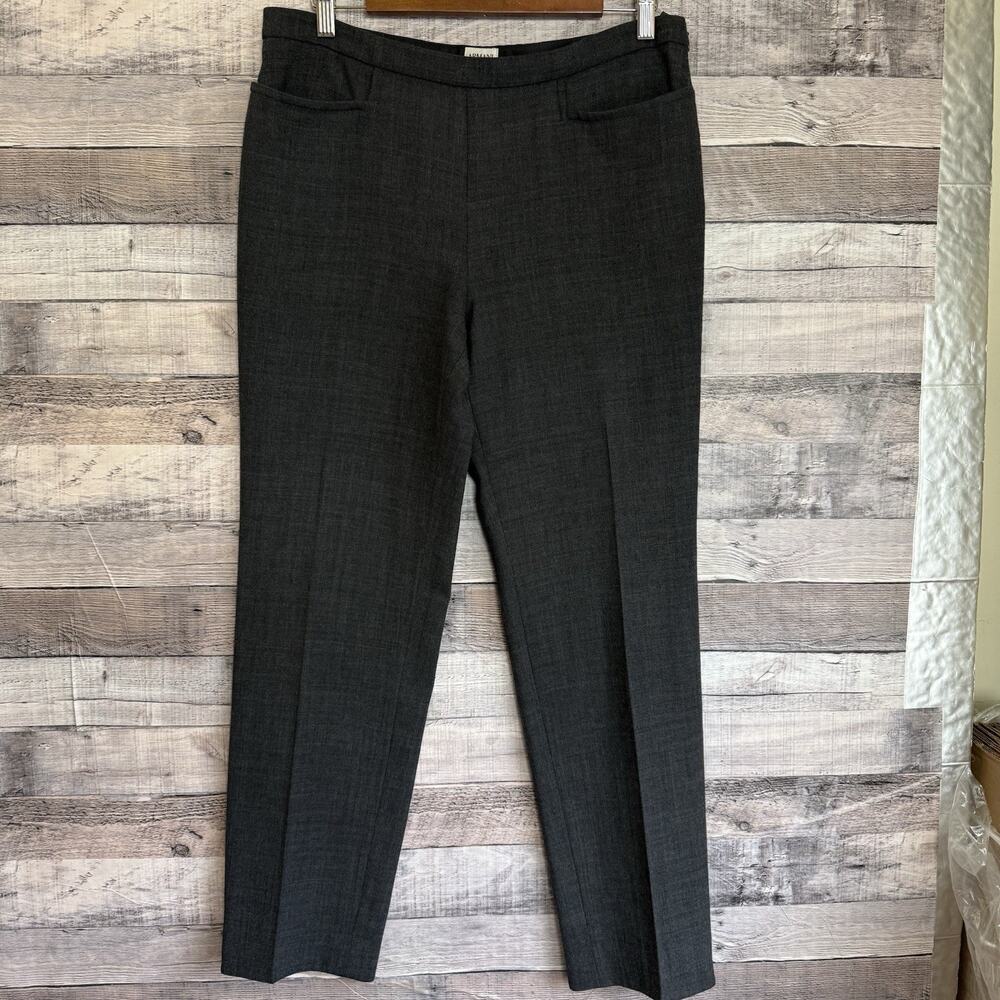 Armani Collezioni Women's Dress Pants-Wool Blend Gray Size 8 Italy